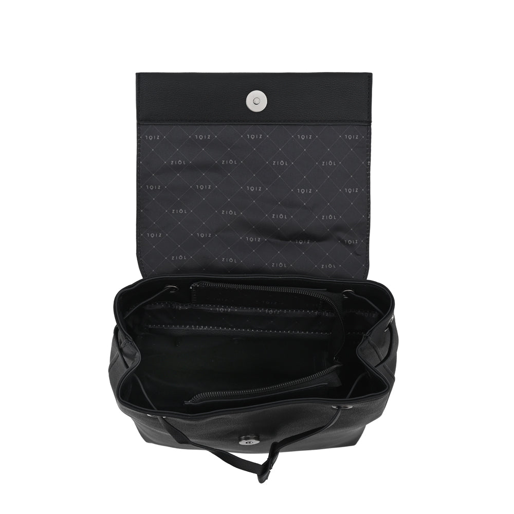 Mochila con tapa mediana tiaré negro