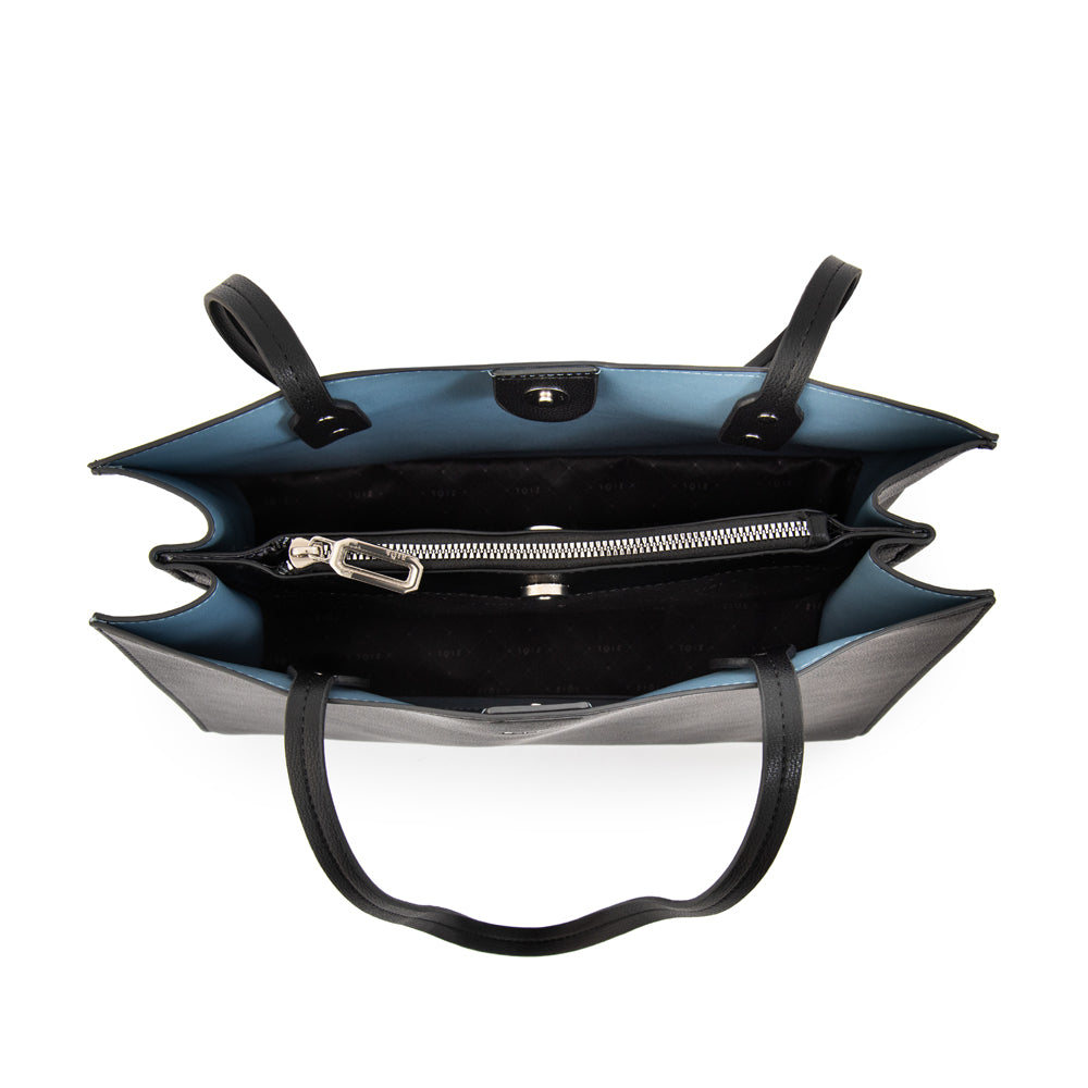 Cartera tote tres divisiones mediana harley negro