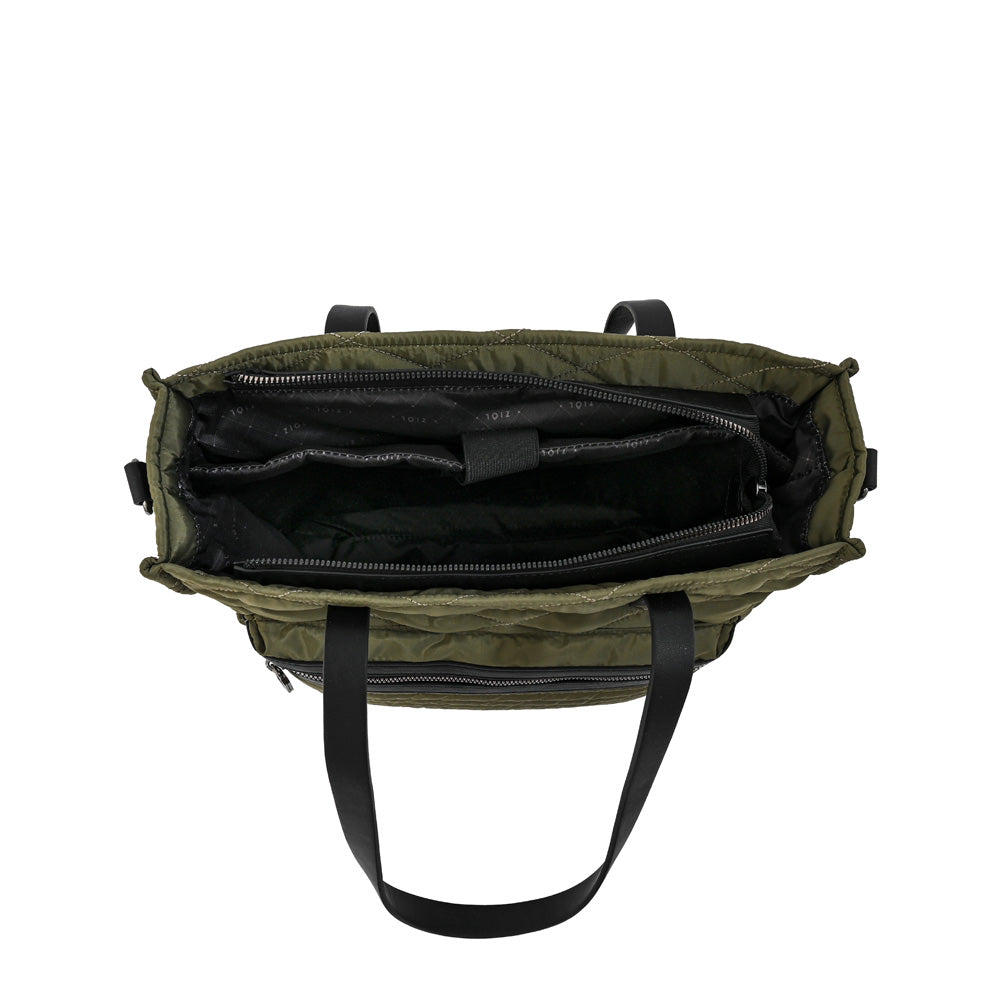 Cartera tote porta notebook grande cersei verde oliva