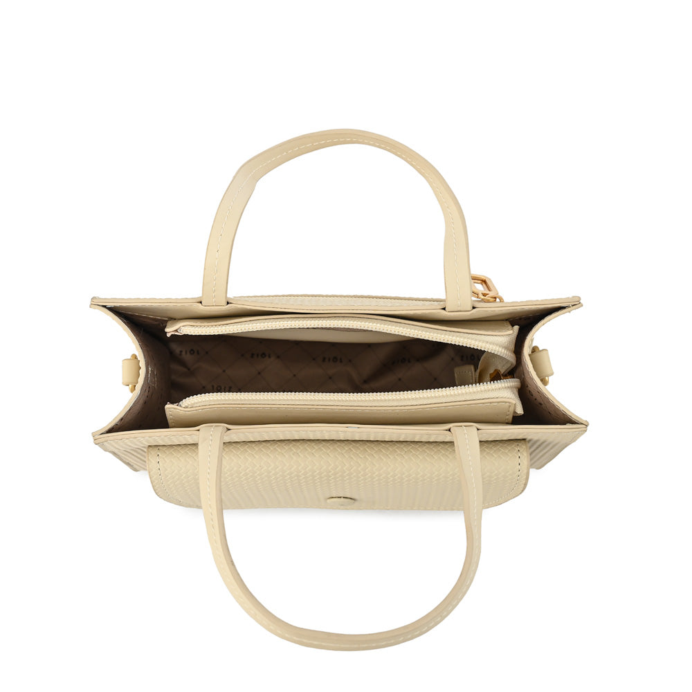 Cartera tote mediana jofi blanco crudo