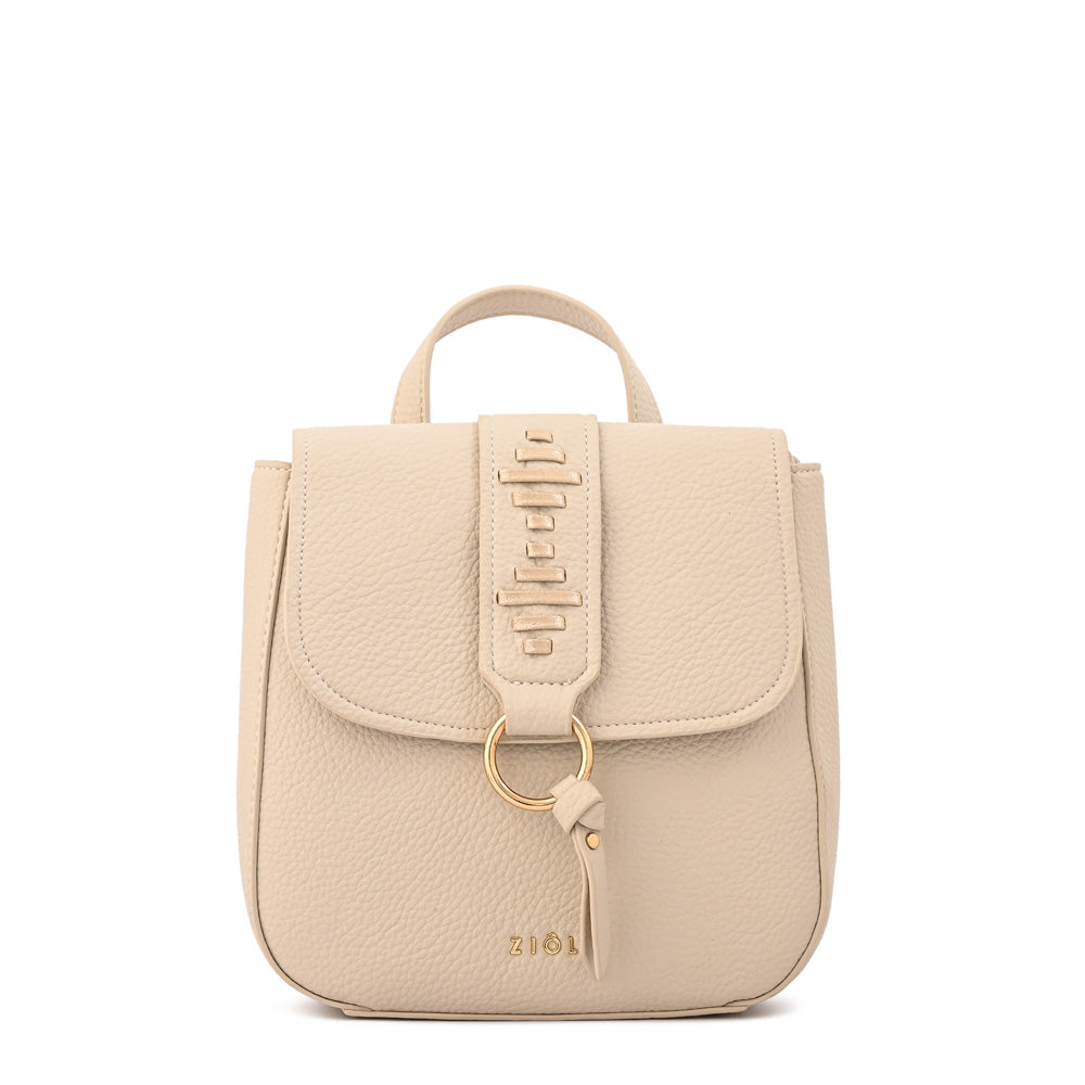 Mochila con tapa tyra pequeña blanco crudo – ZiolBags Chile