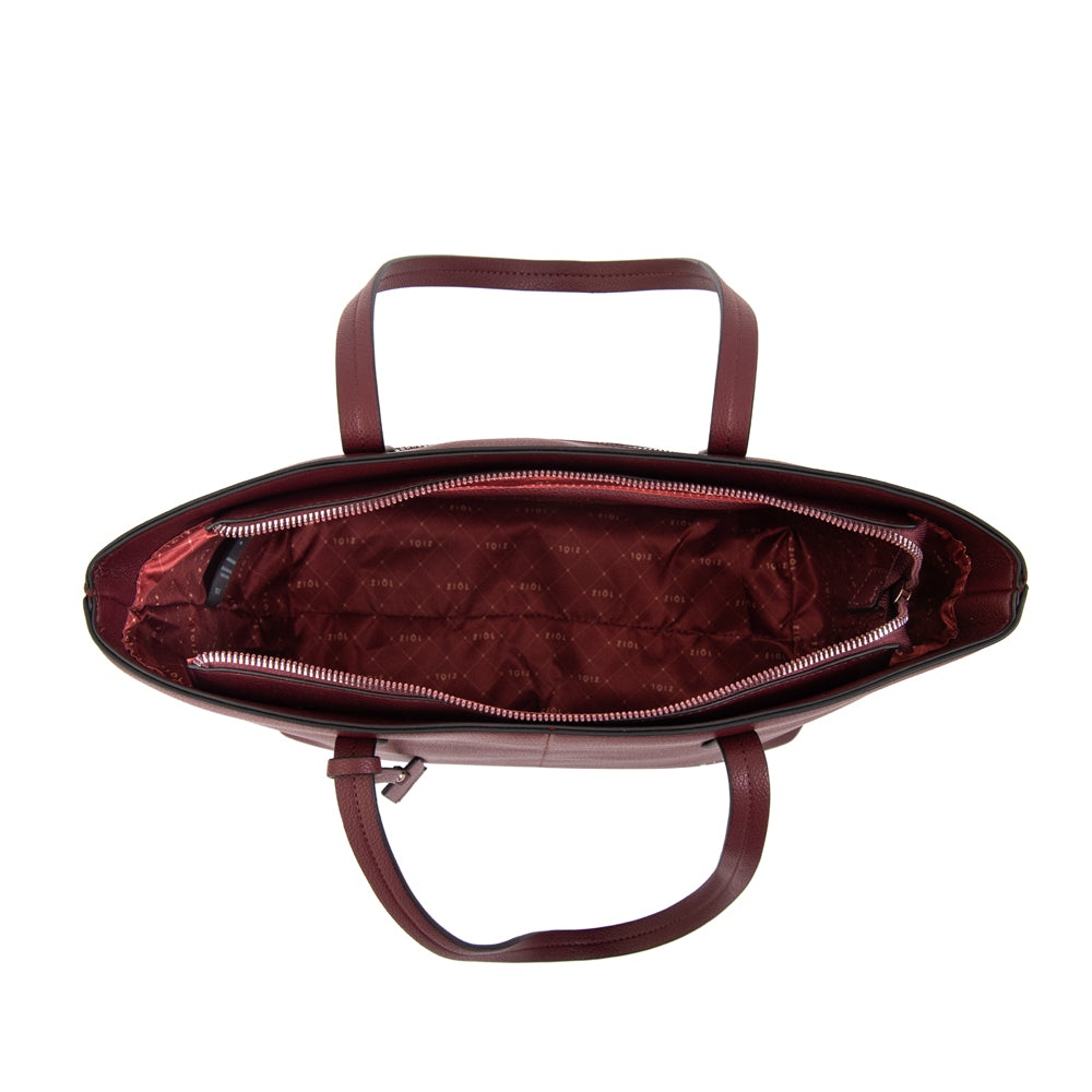 Cartera tote bote izadora grande burdeo