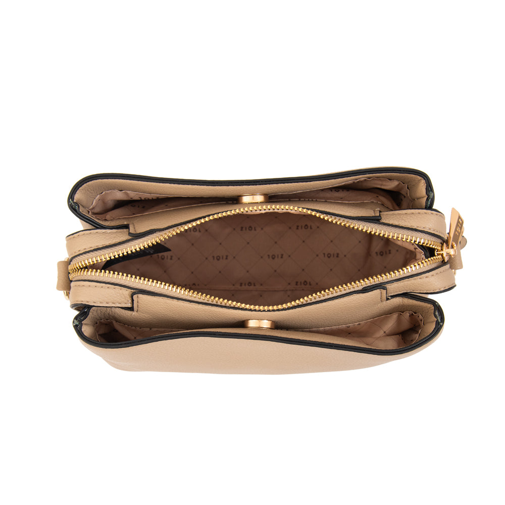 Cartera bandolera antonieta pequeña beige