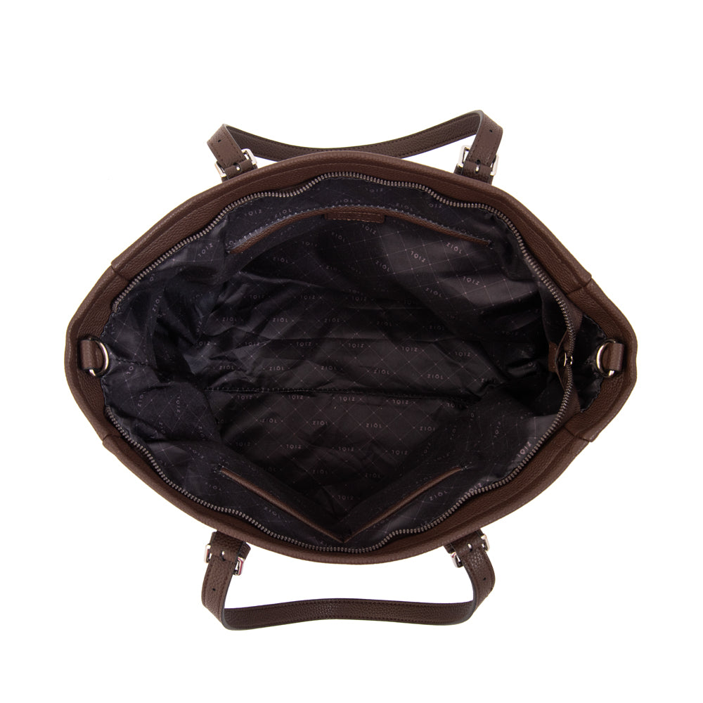 Cartera tote porta notebook marta grande café oscuro