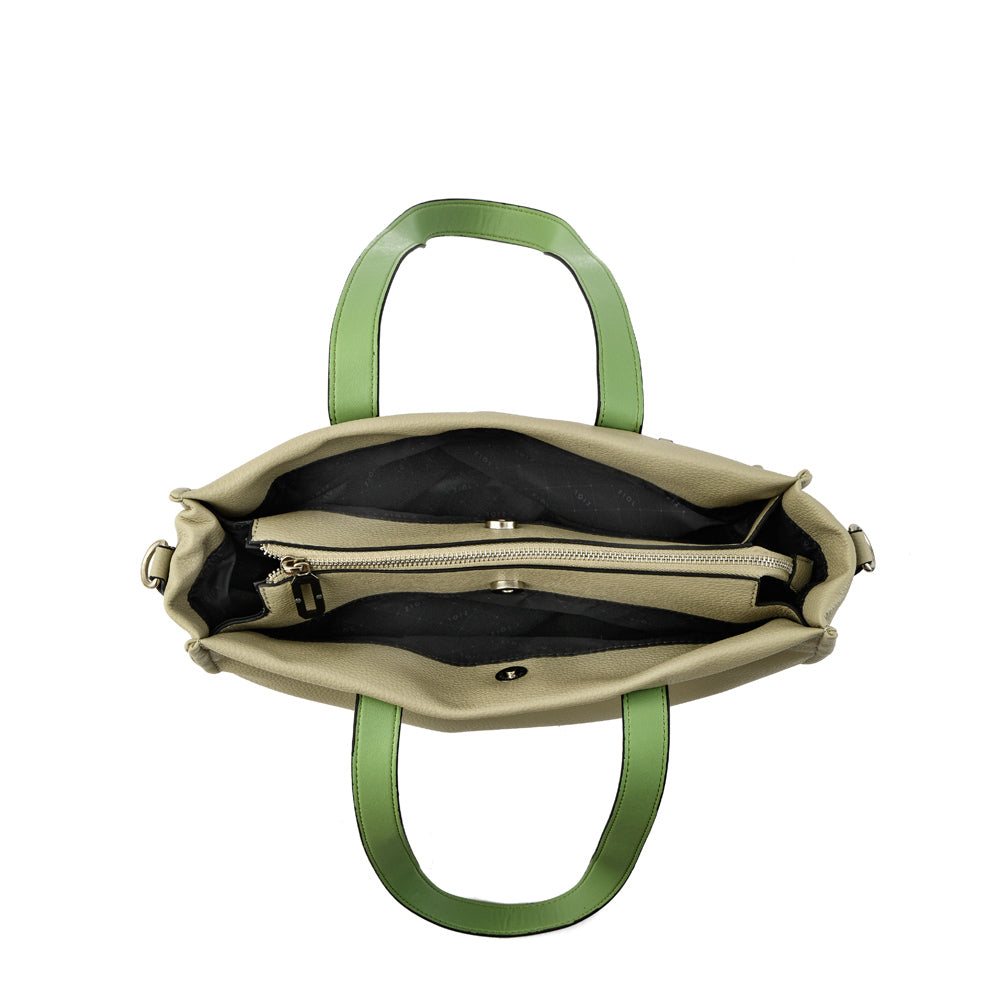 Cartera tote tres divisiones grande lousa gris