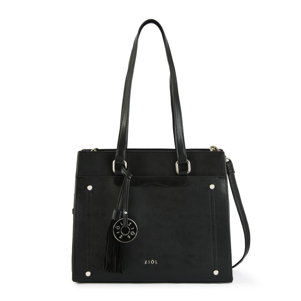 Cartera tote tres divisiones inisa mediana negro – ZiolBags Chile