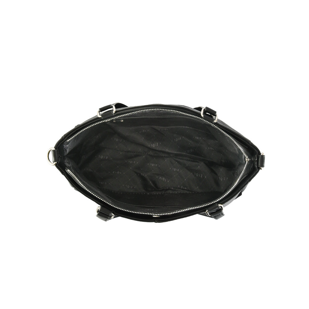 Cartera tote tres divisiones grande ellie negro