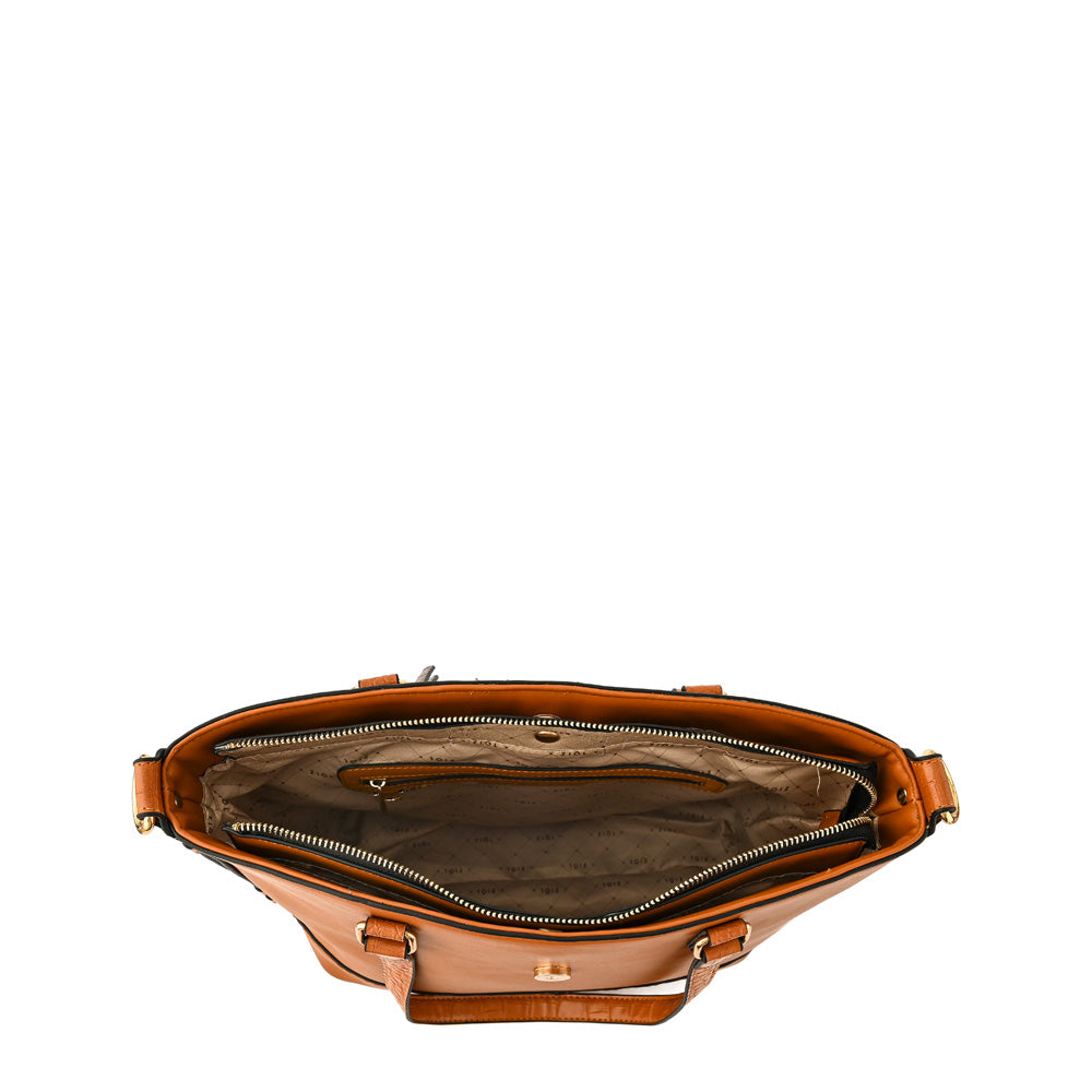 Cartera tote tres divisiones mediana federica camel