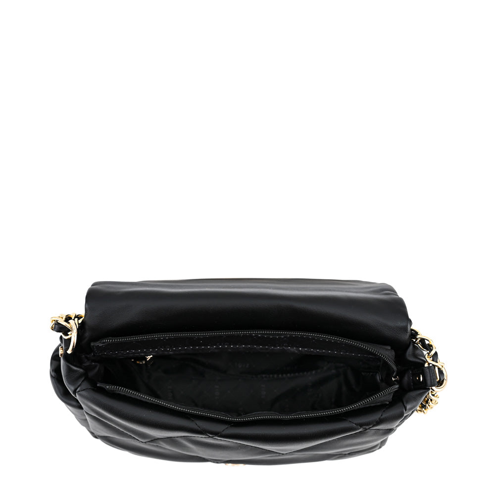 Cartera bandolera con tapa pequeña liesel negro