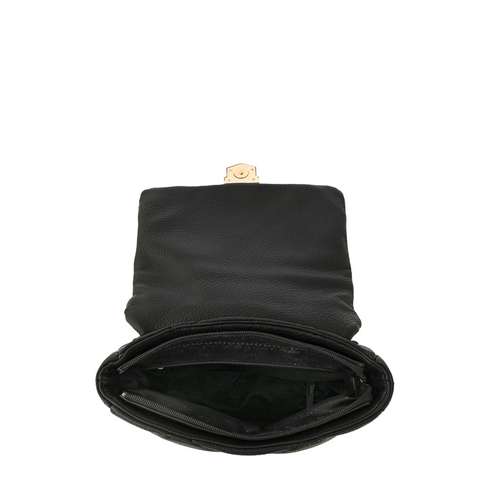 Mochila con tapa mediana liesel negro especial