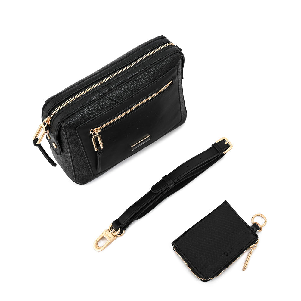 Cartera bandolera mediana zia negro