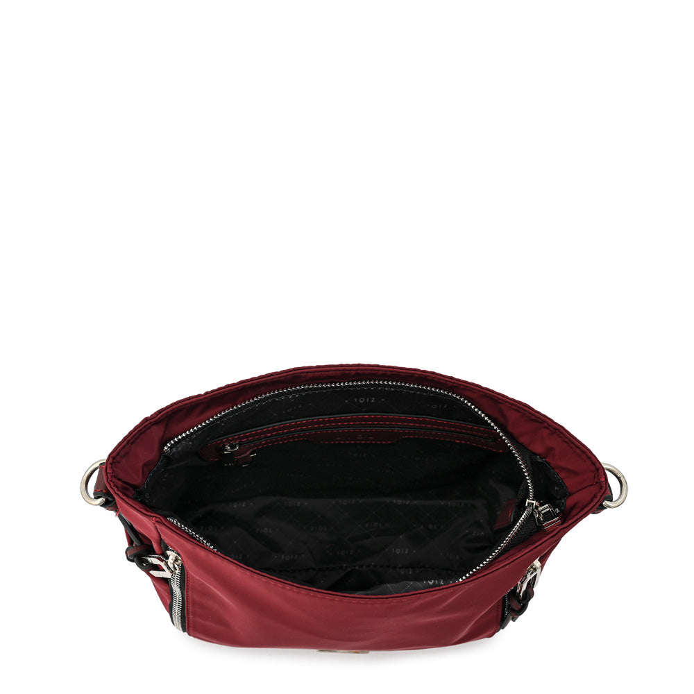 Cartera bandolera pequeña penny burdeo