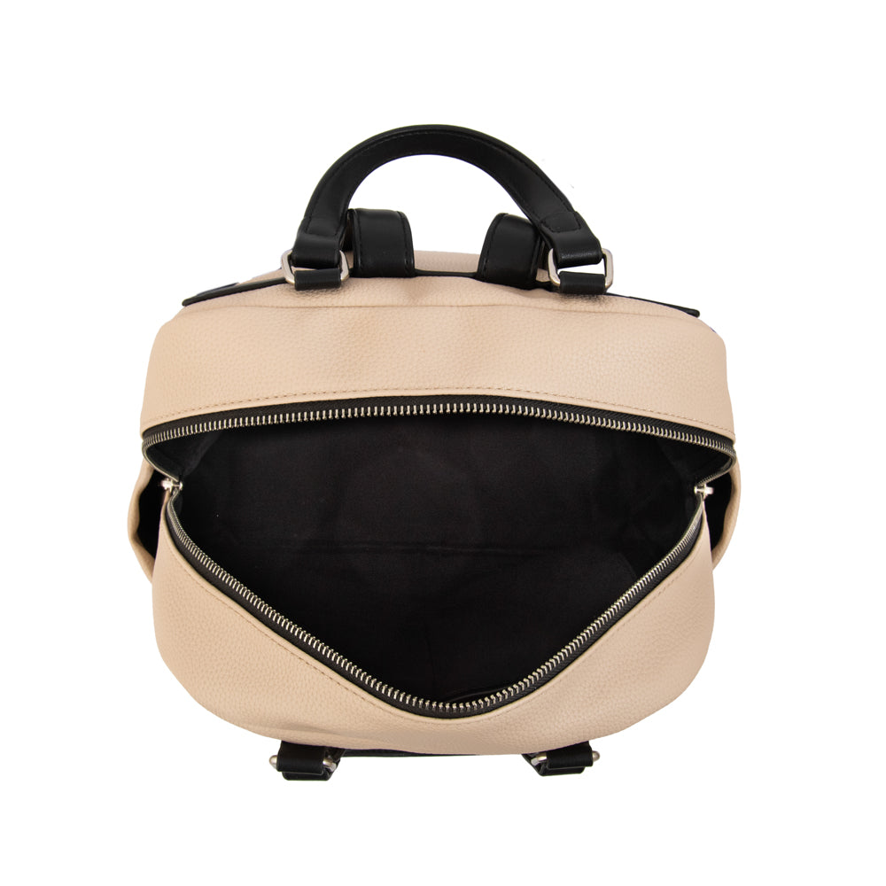 Mochila alisa mediana beige