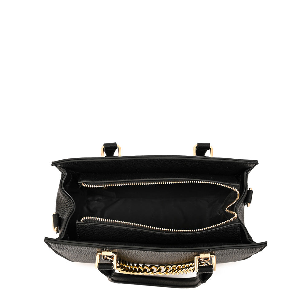Cartera tote cala mediana negro