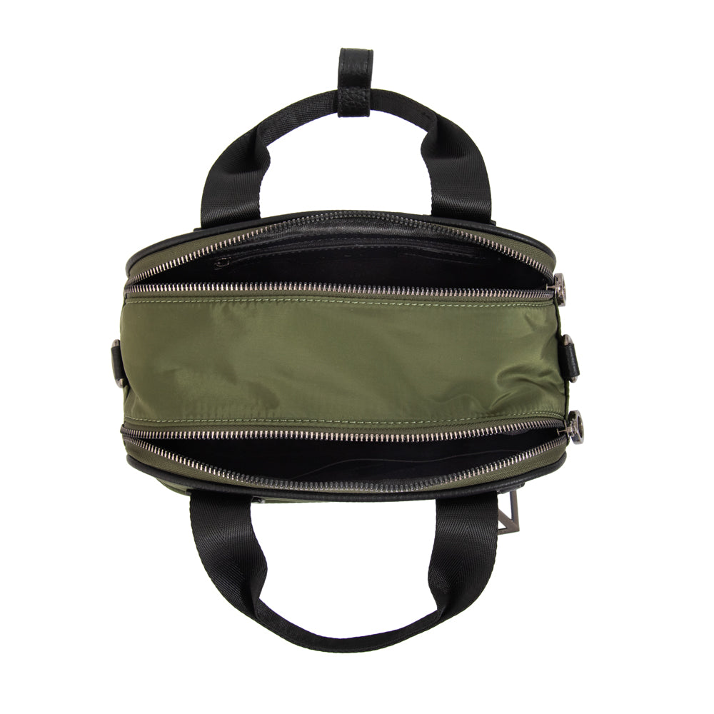 Cartera bandolera con asas helena pequeña verde oliva