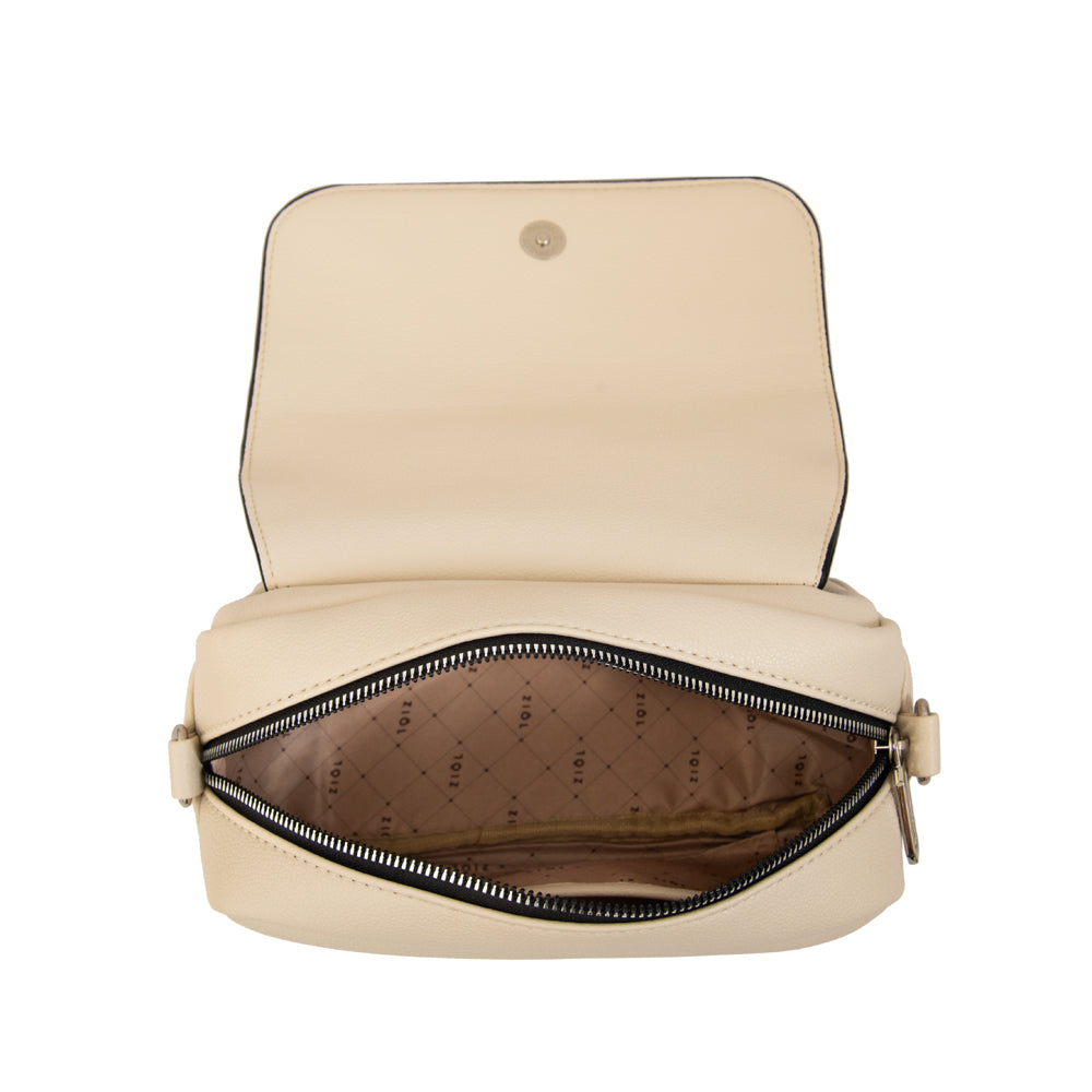 Cartera bandolera susana pequeña blanco crudo