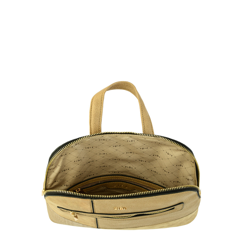 Mochila mediana croix beige