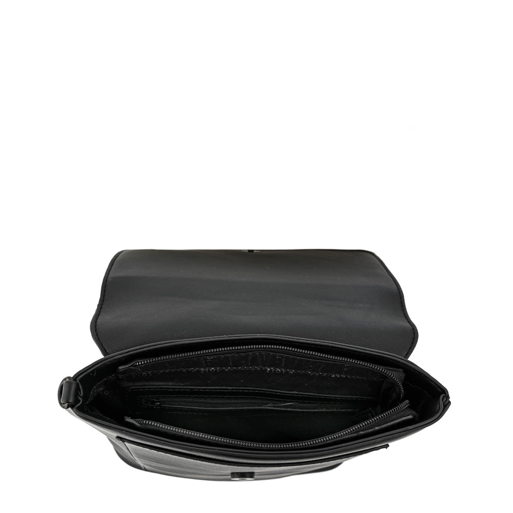 Mochila con tapa pequeña raina negro especial