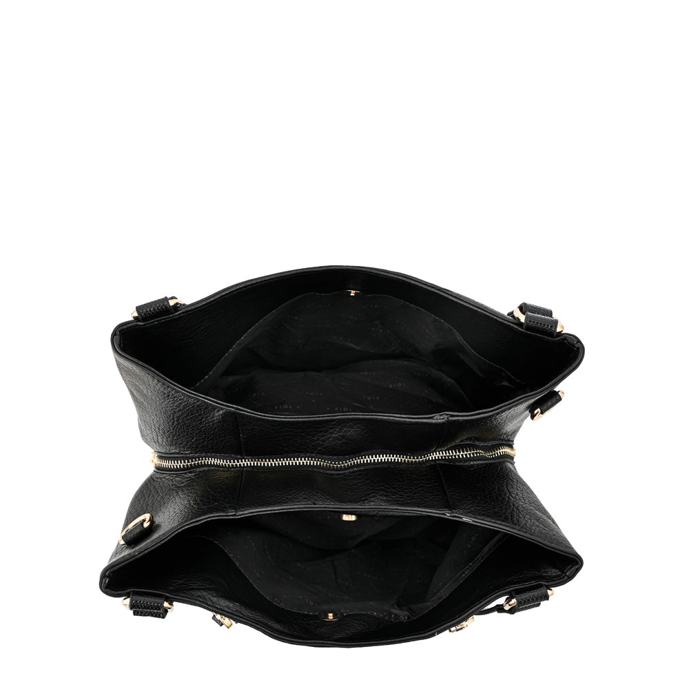 Cartera tote tres divisiones grande ozzy negro especial