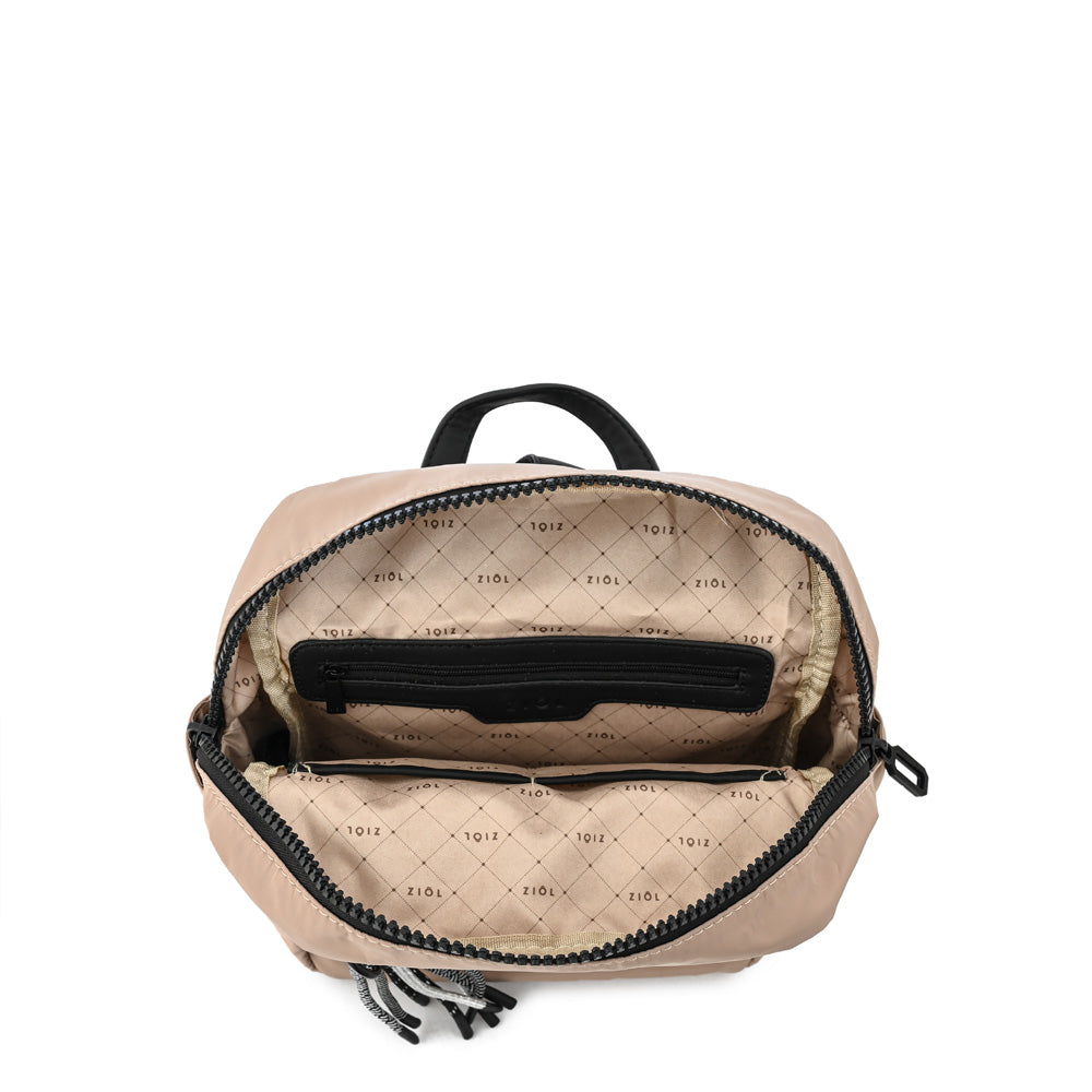 Mochila mediana yoko beige oscuro