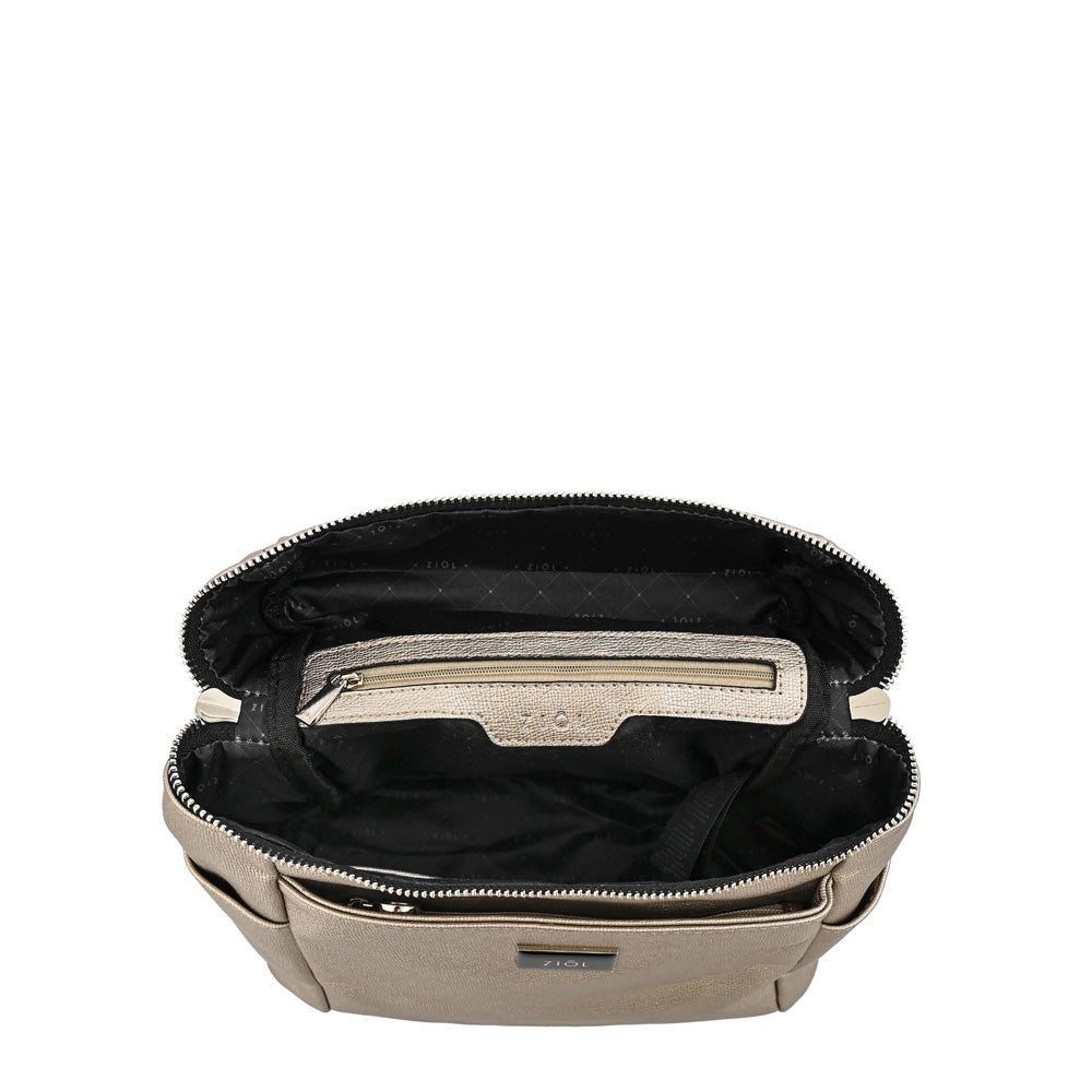 Mochila mediana aoka plateado oscuro