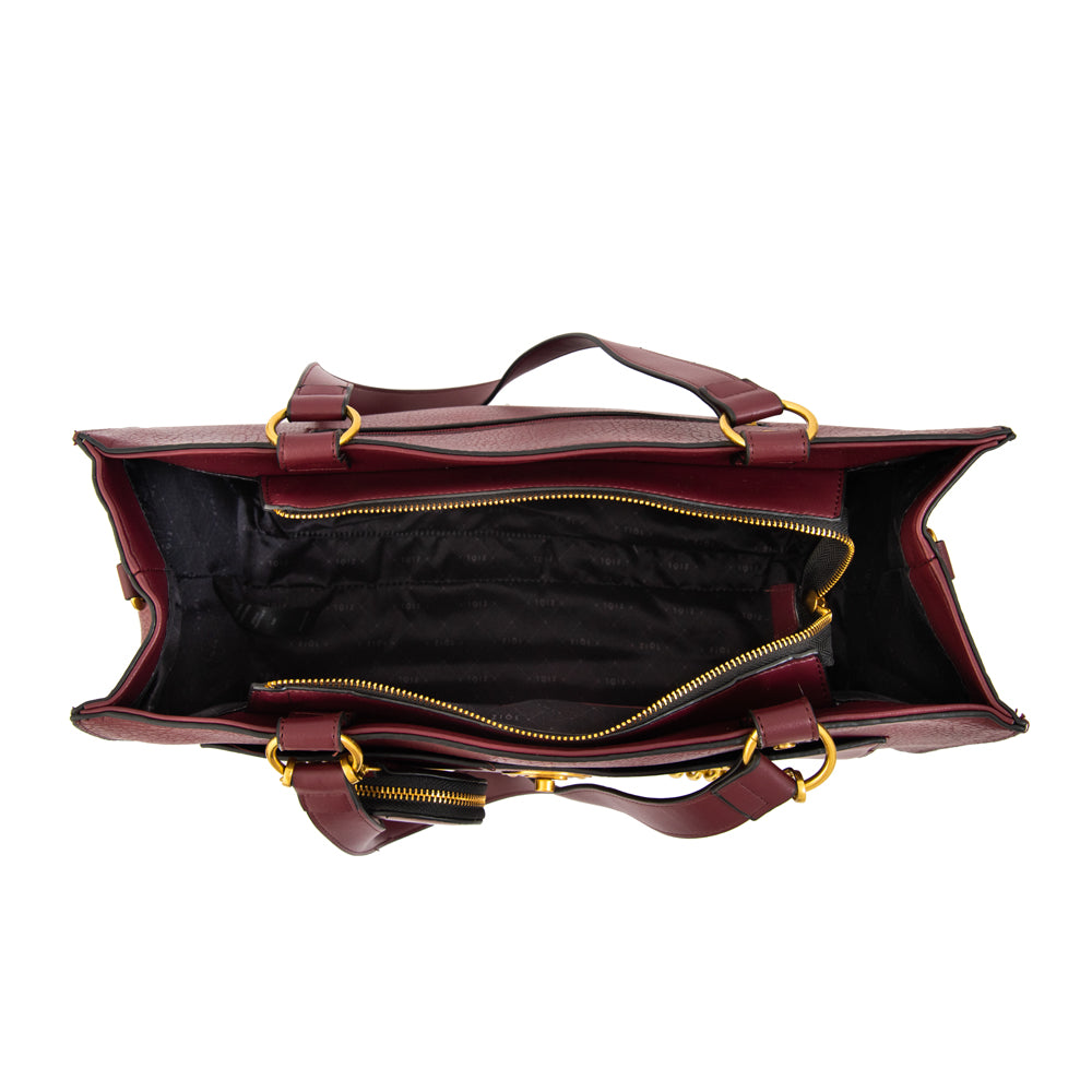 Cartera tote porta notebook nina burdeo