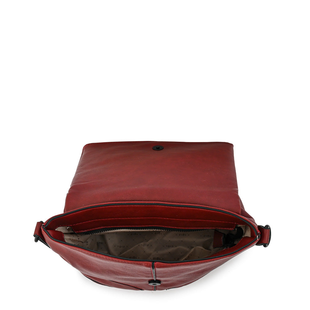 Mochila mediana ema rojo oscuro