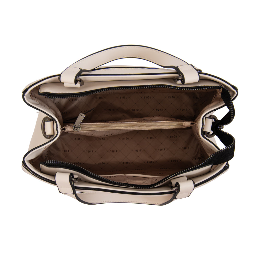 Mochila con tapa sofy mediana blanco