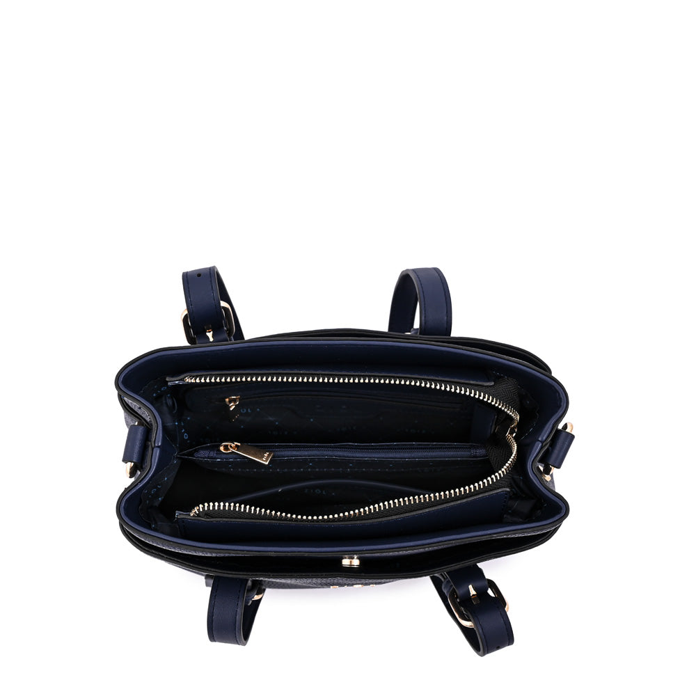Cartera Bandolera ludovica mediana azul oscuro