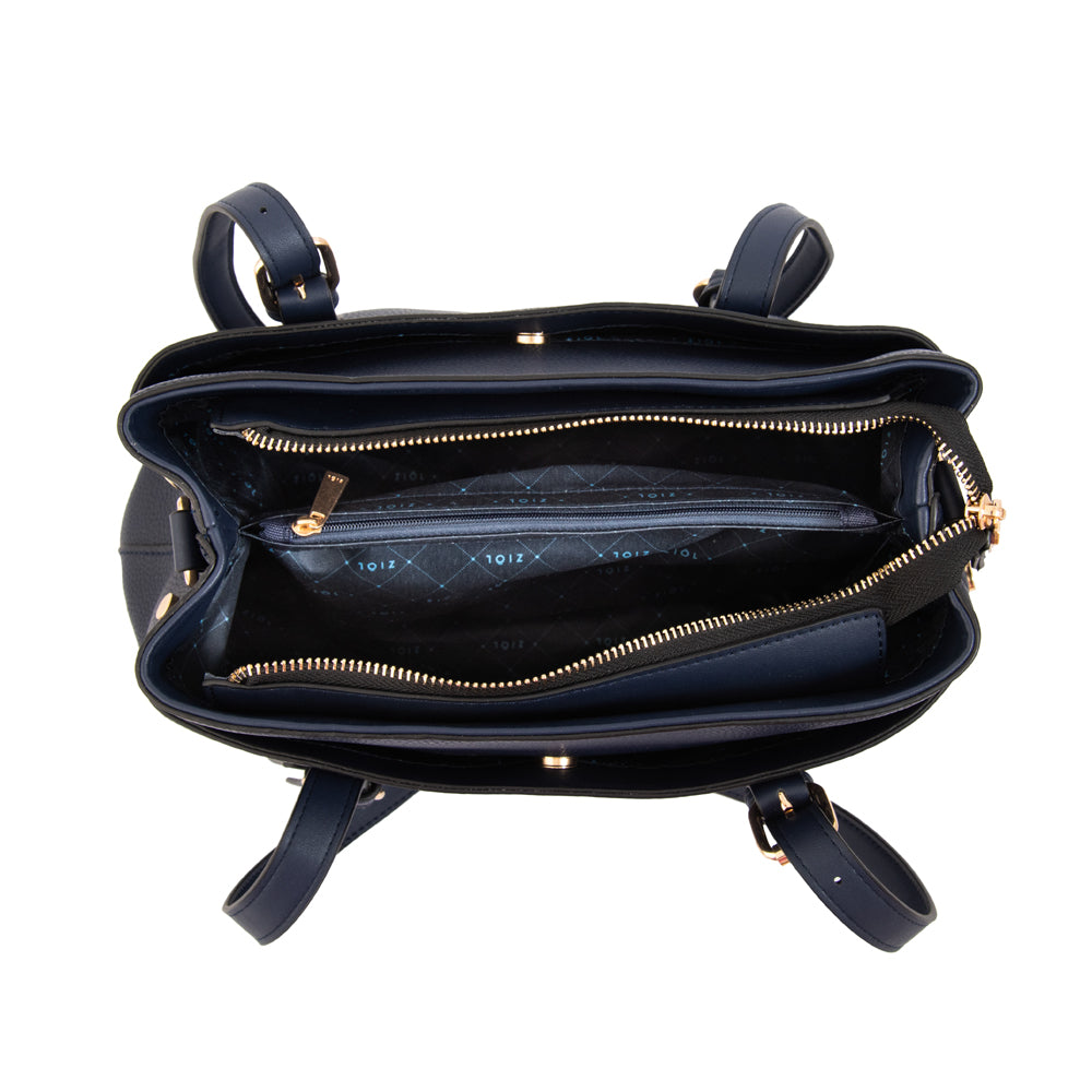 Cartera tote ludovica mediana azul oscuro