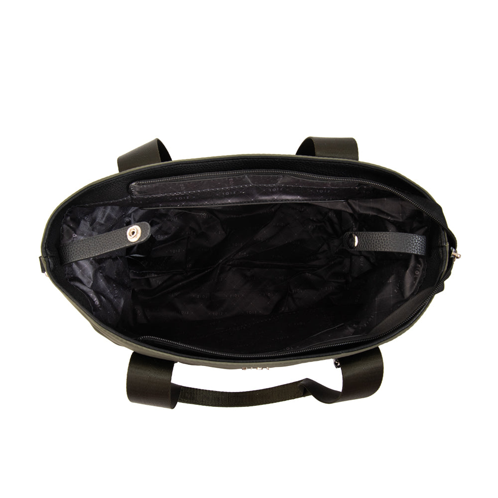 Cartera tote claudin grande verde oliva