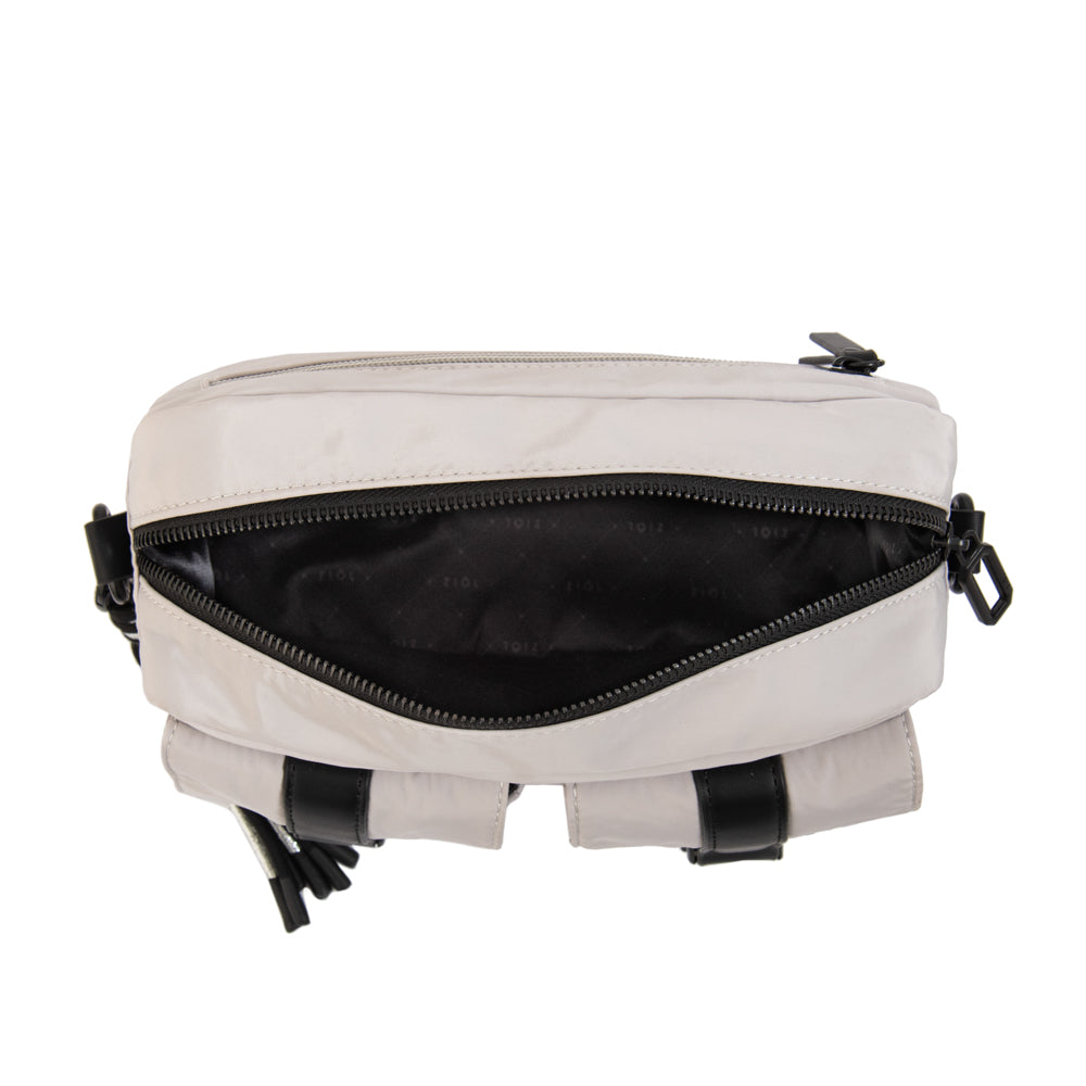 Cartera Bandolera devon mediana blanco crudo