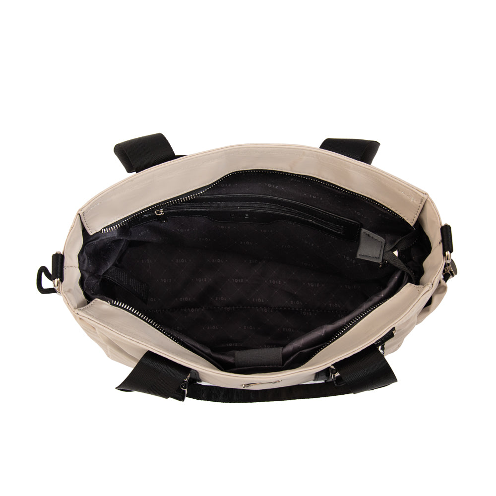 Cartera tote porta notebook elina grande blanco crudo