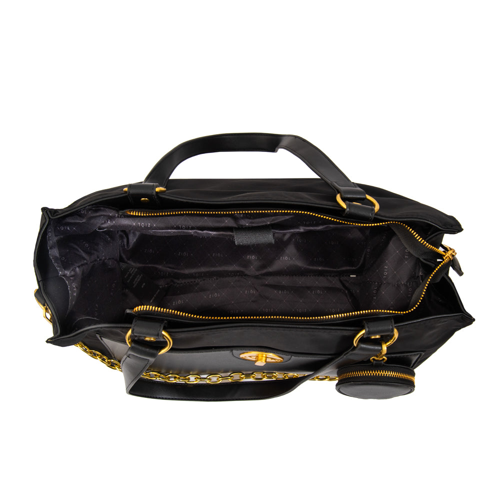 Cartera tote porta notebook nina negro