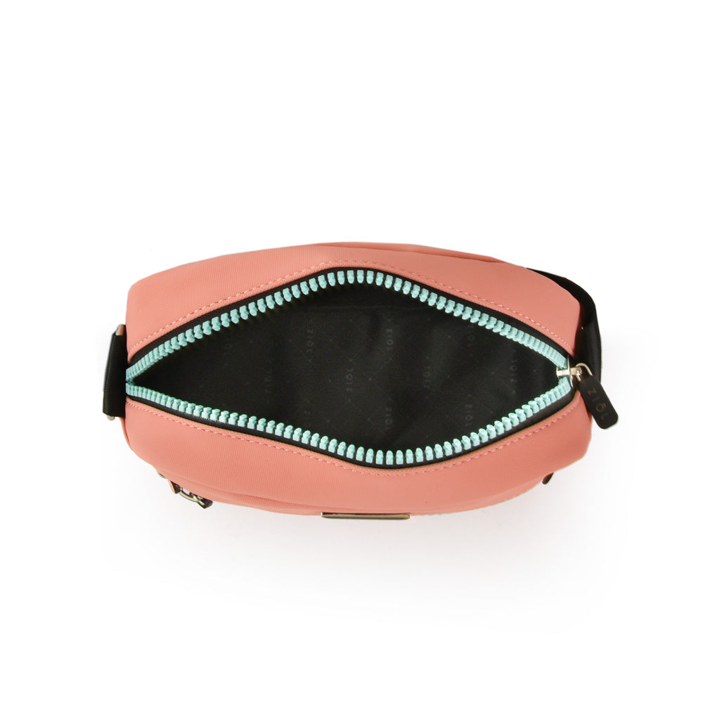 Cartera bandolera pequeña iliana coral