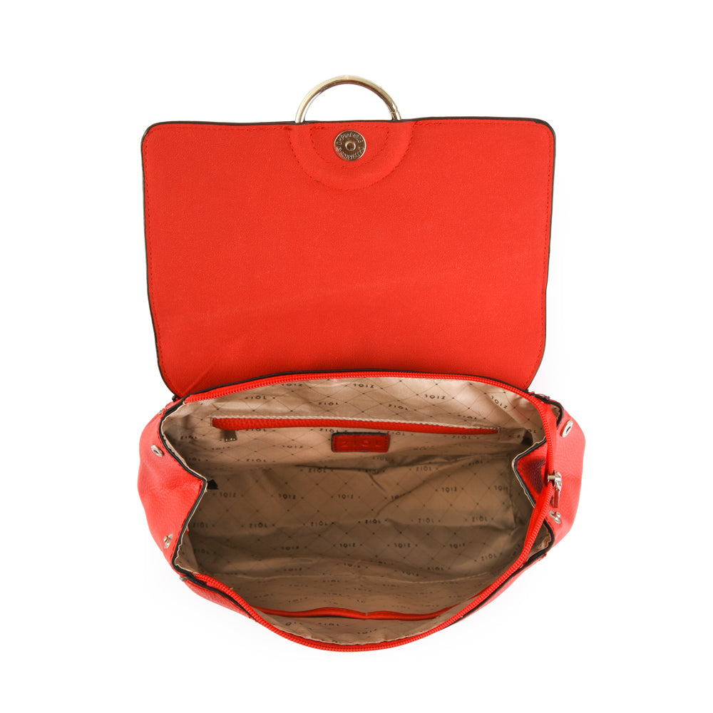 Mochila con tapa mediana sophie rojo