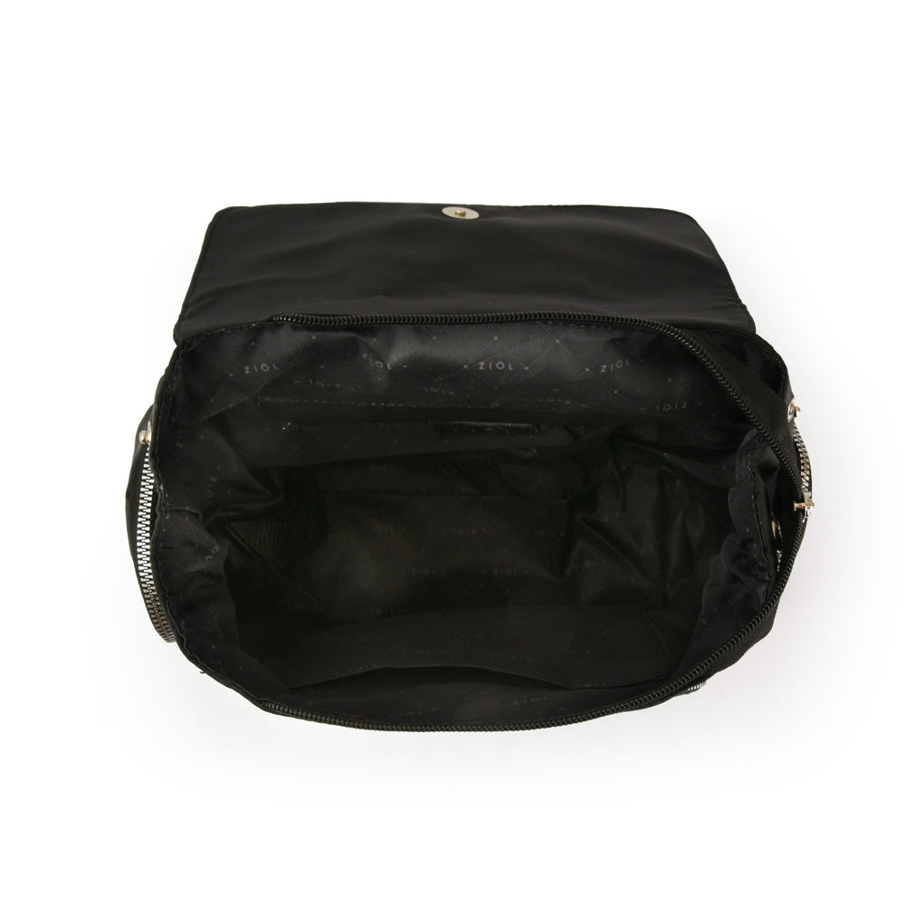 Mochila con tapa mediana maciel negro