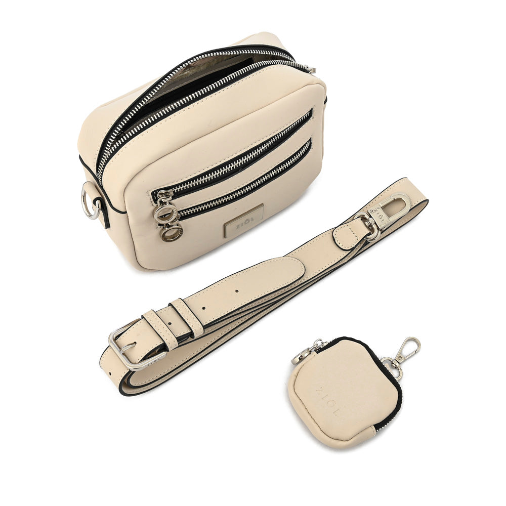 Cartera bandolera pequeña luzmaria beige