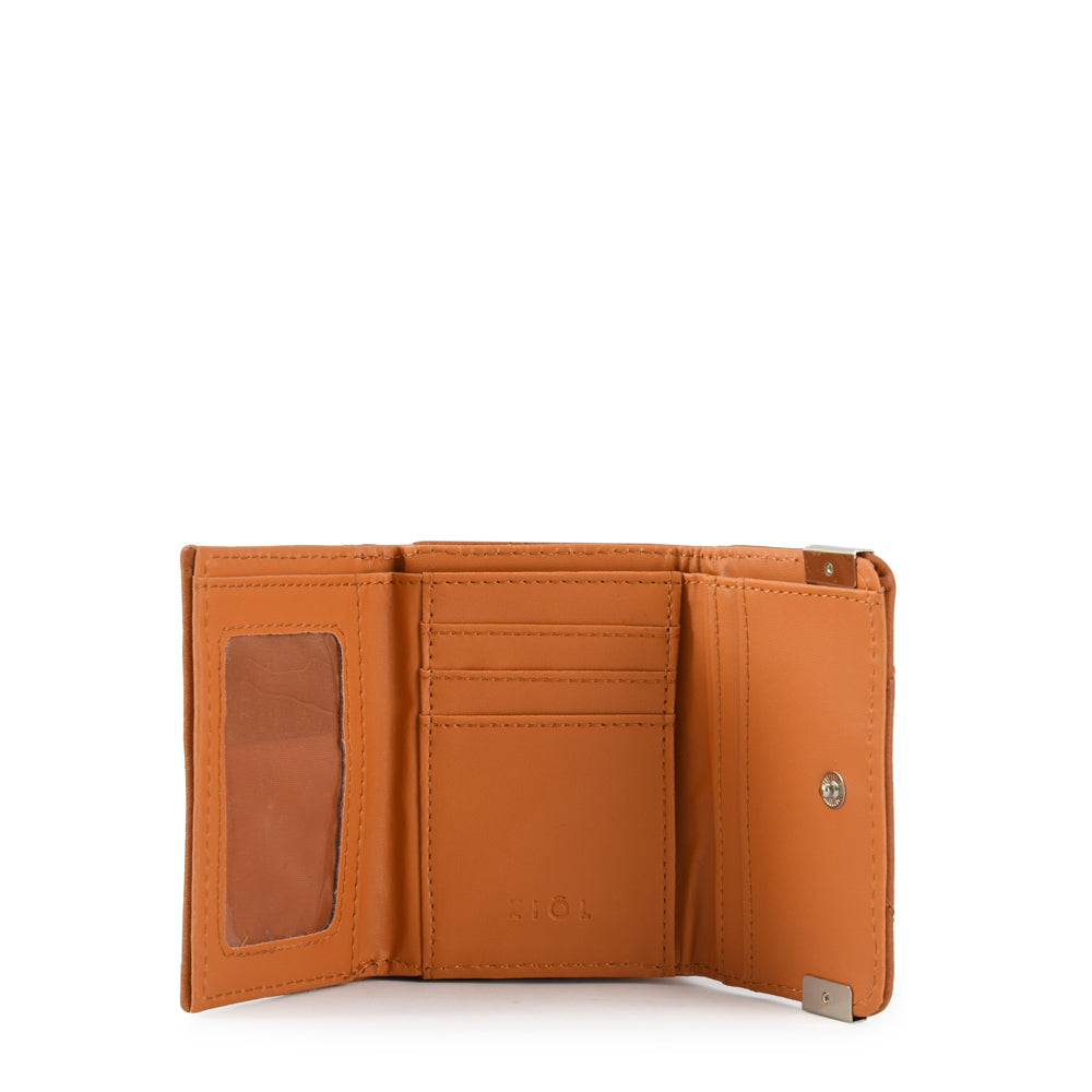 Billetera cierre exterior pequeña pinu café