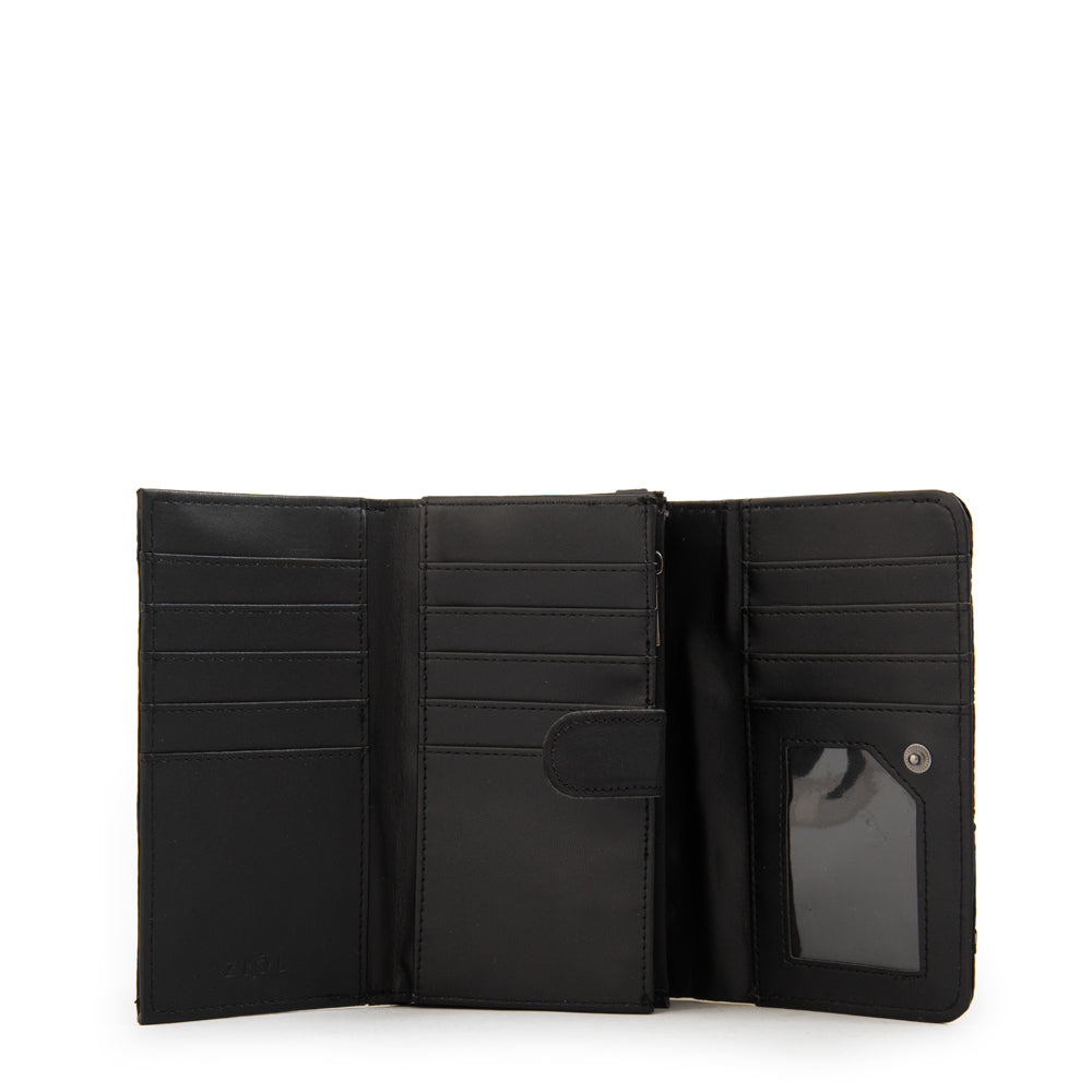 billetera cierre exterior mediana cersei negro