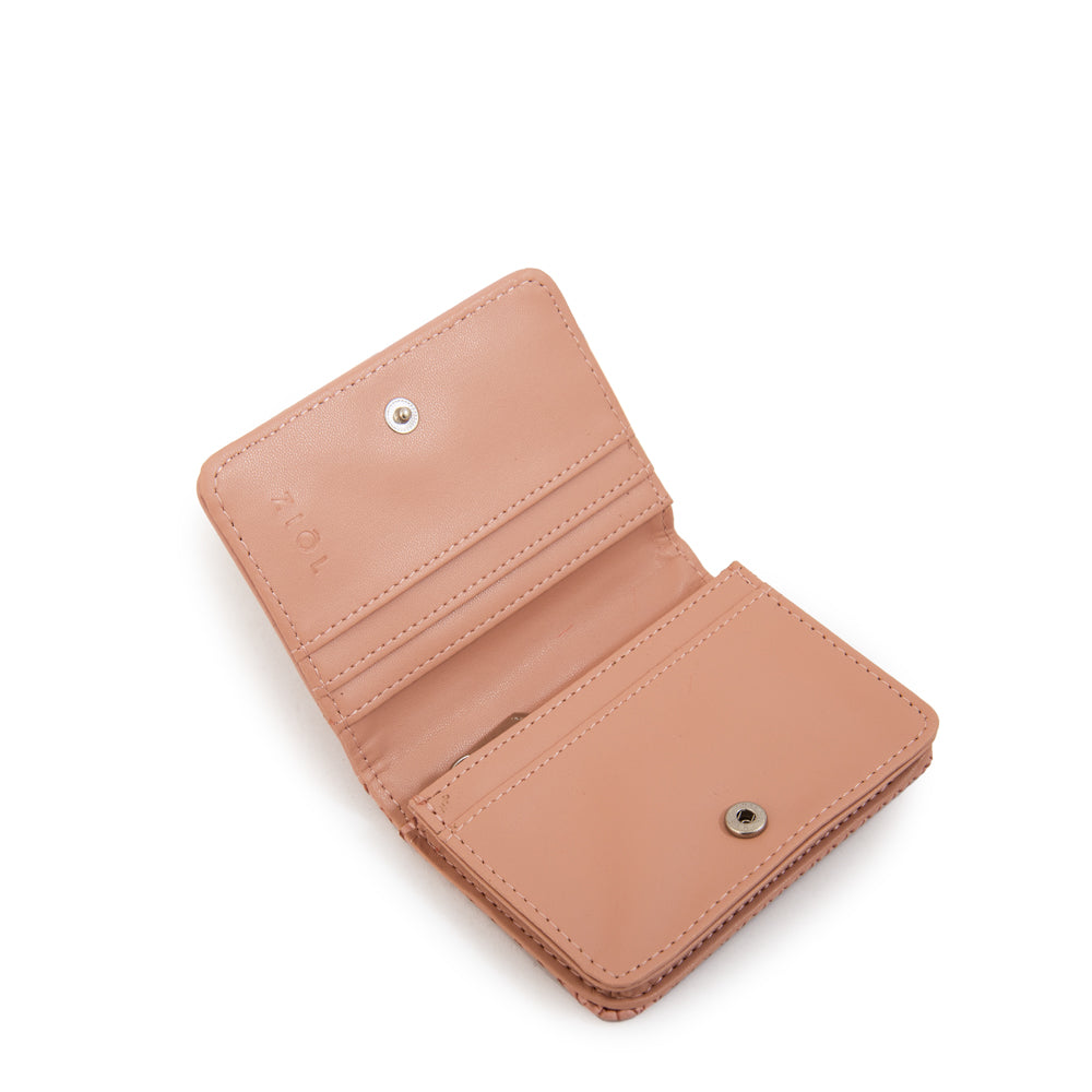 Tarjetero con bolsillo interior pequeña zia rosa viejo