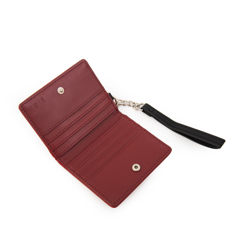 Tarjetero rectangular pequeña nay rojo