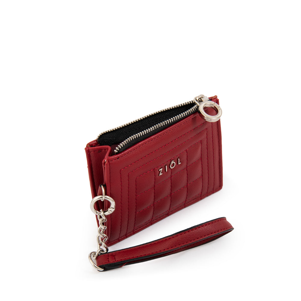 Tarjetero monedero pequeña nay rojo