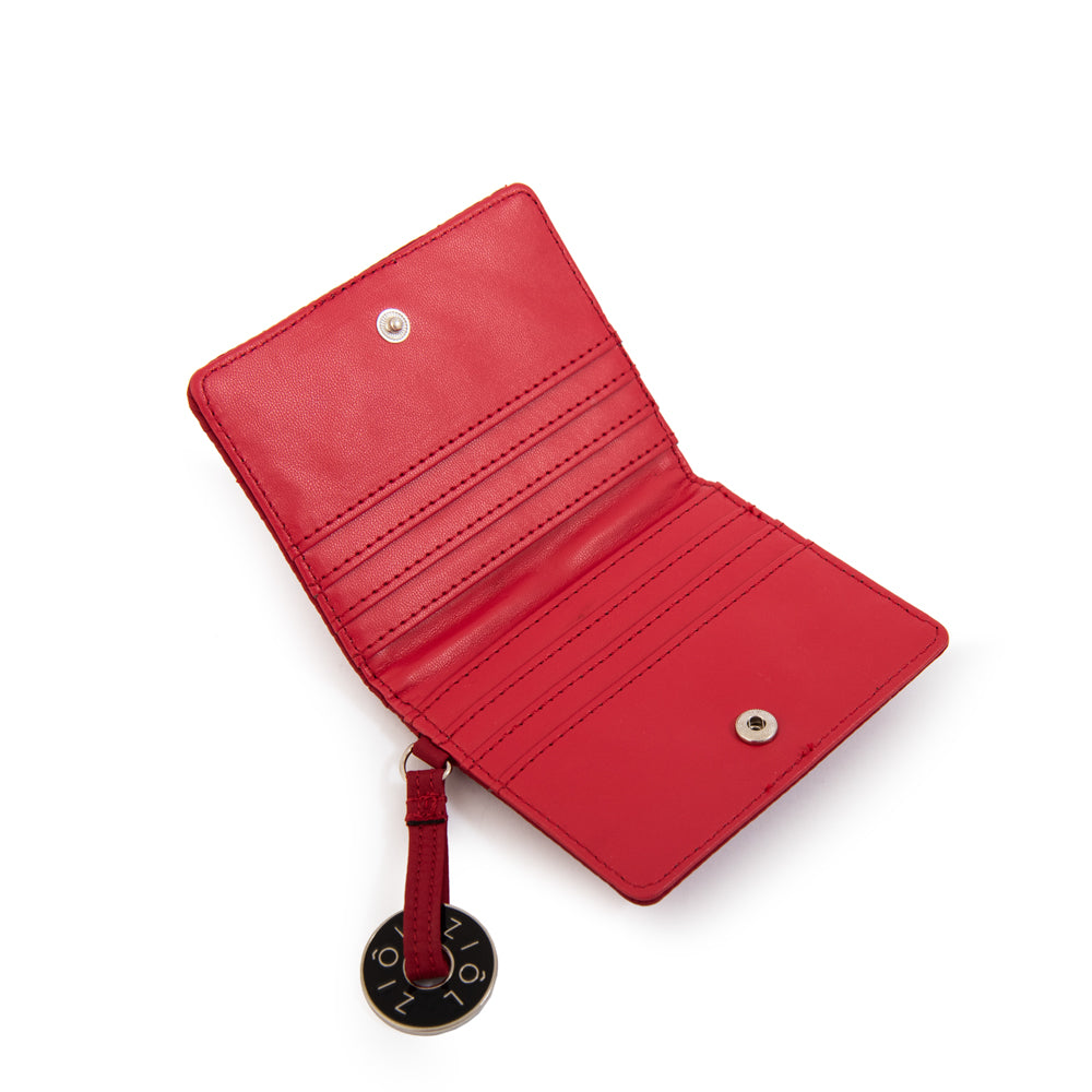 Tarjetero muga pequeña rojo