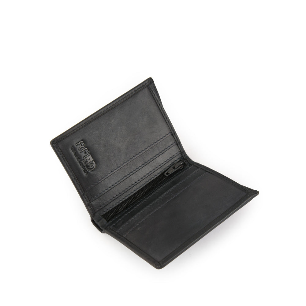 Billetera con cierre mediana gaspar azul