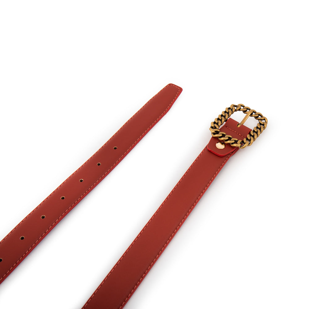 Cinturon julia rojo oscuro