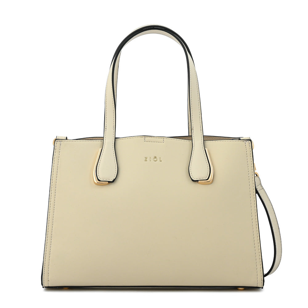 Cartera tote felicia mediana blanco crudo
