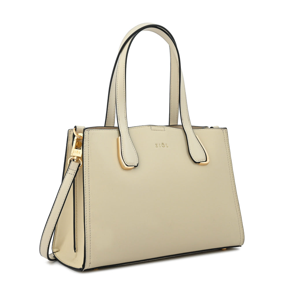 Cartera tote felicia mediana blanco crudo