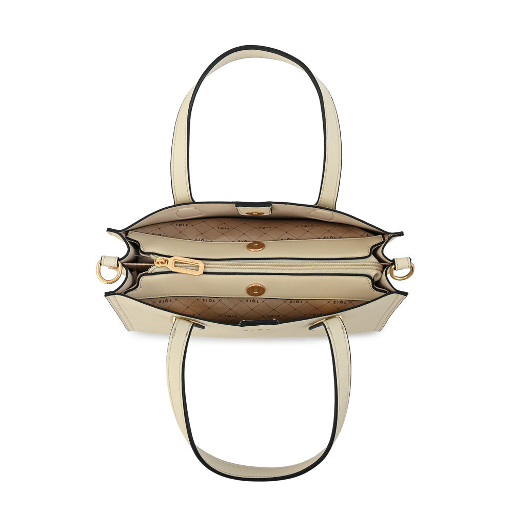 Cartera tote felicia mediana blanco crudo