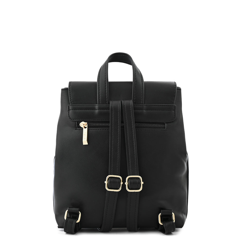 Mochila con tapa callie mediana negro